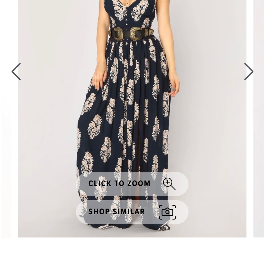 Fashion Nova Navy blue Maxi Dress. - Picture 2 of 5